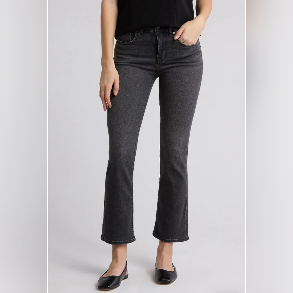 Madewell Cali Demi Boot Washed Black Stretch Jeans